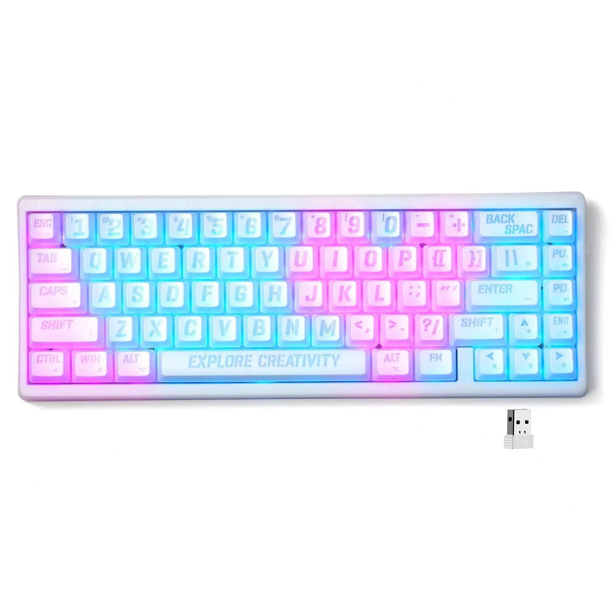 XVX M67 JadeStone Miami Tri-Mode RGB Mechanical Keyboard - The misfit market