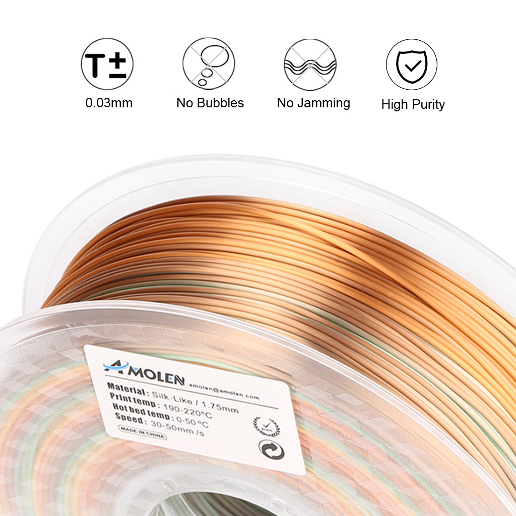 PLA Silk Rainbow 1.75mm, 1KG/2.2LB - The misfit market