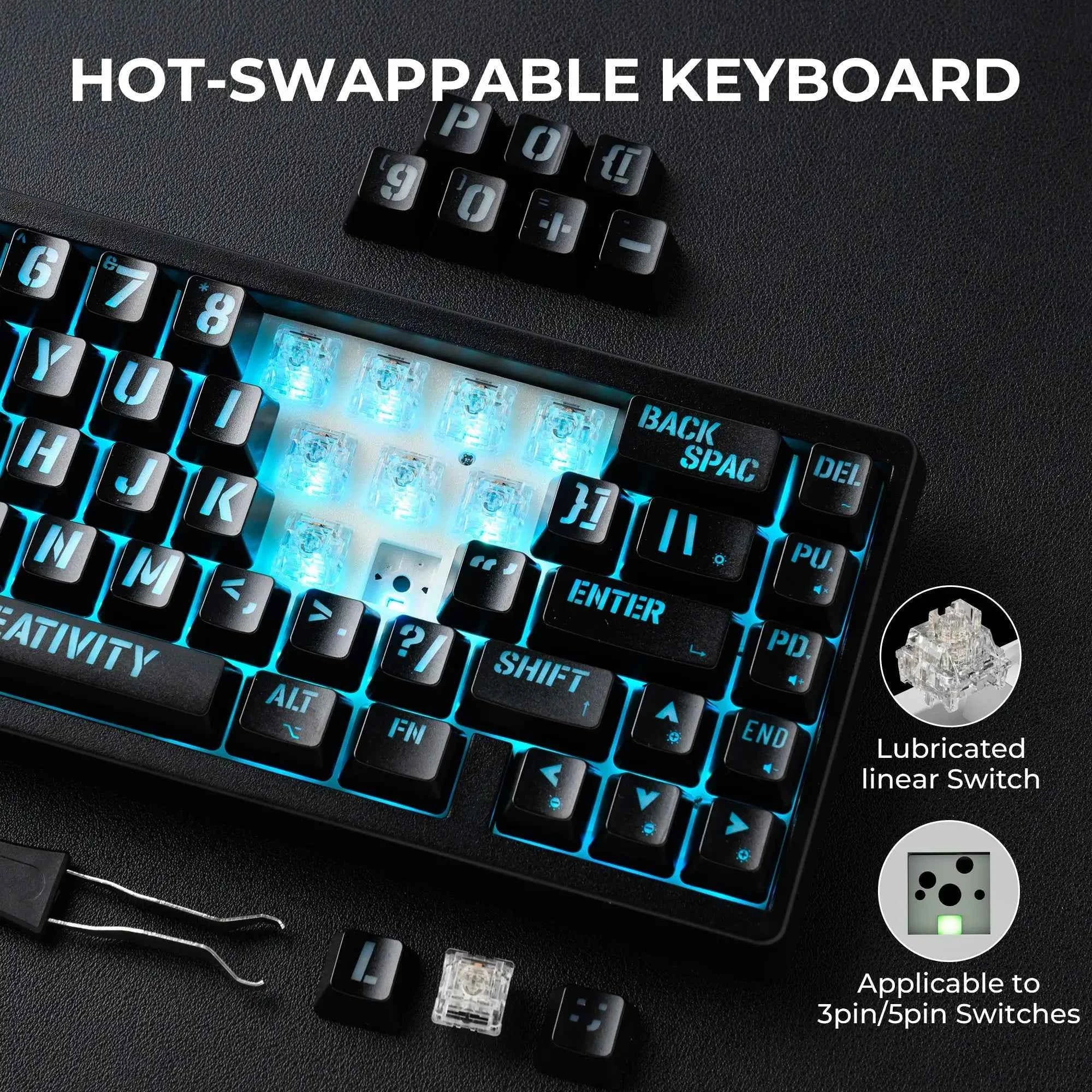 XVX M67 JadeStone Miami Tri-Mode RGB Mechanical Keyboard - The misfit market