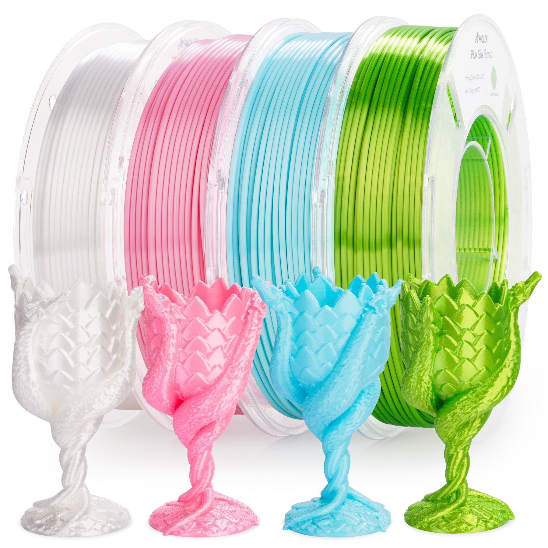 PLA Silk Basic Variety Pack (4x200g) - 1.75MM - The misfit market