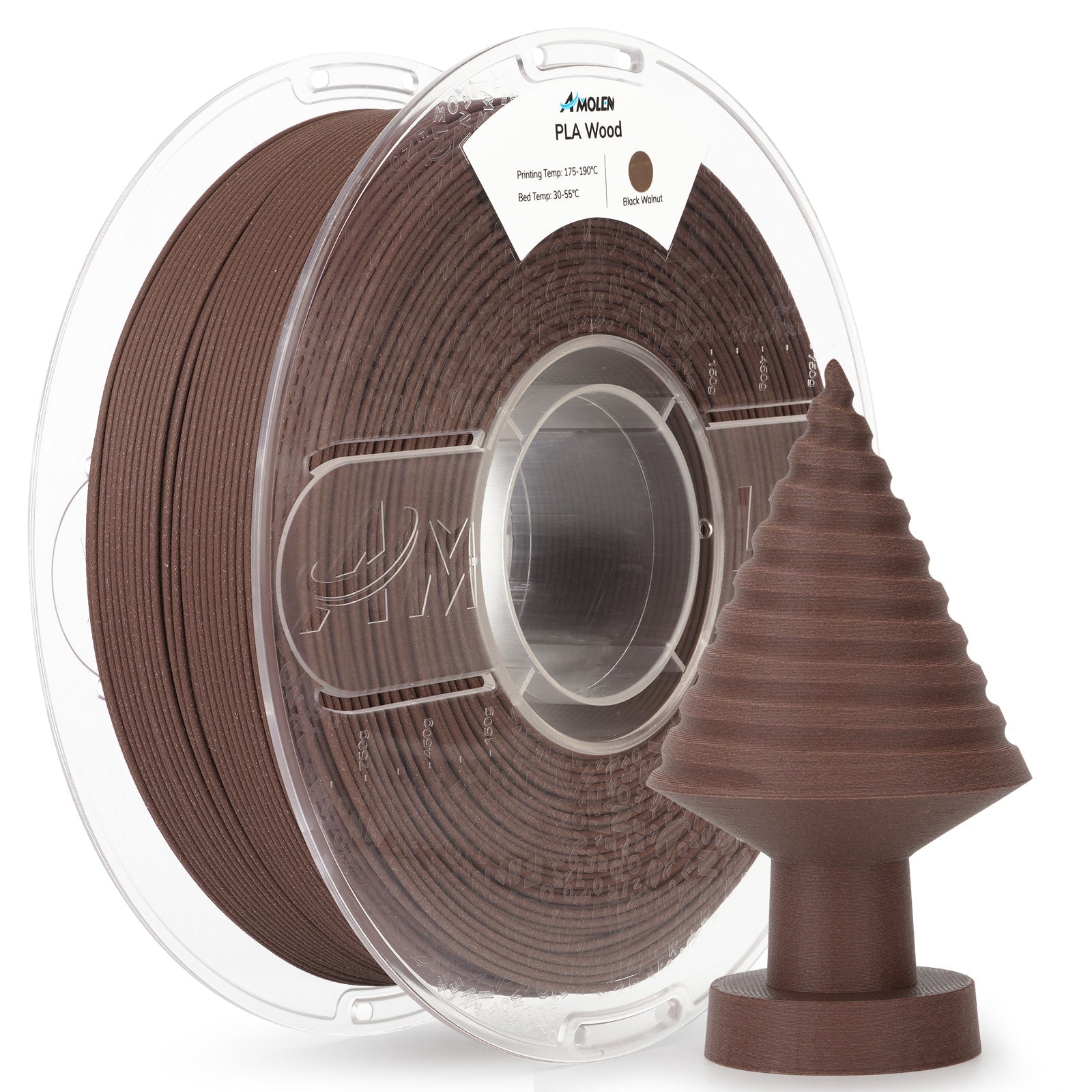 PLA Wood 1.75mm, 1KG/2.2LB - The misfit market
