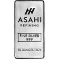 10 Ounce Asahi Refining Silver Bar 999 Fine Sealed Protective Plastic