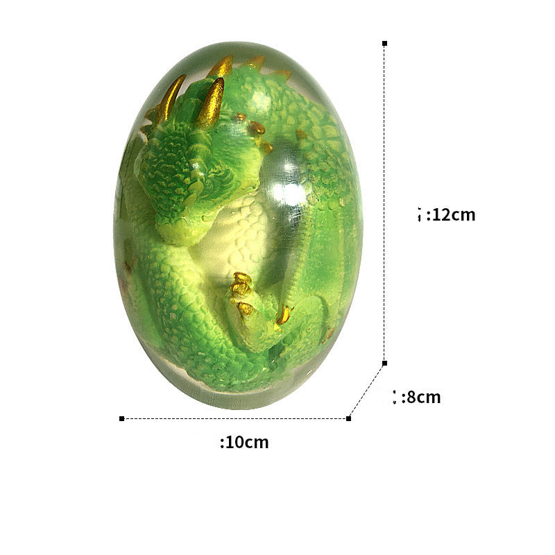 LED Lava Dragon Egg Statue Resin Ornament - The misfit market