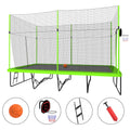 [10X17FT] Large Rectangular Trampoline With Basketball Hoop And Ladder (SAK17482)