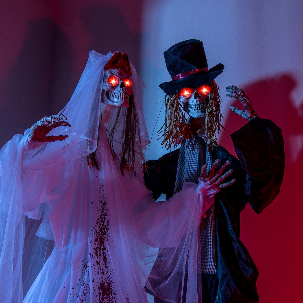Halloween Animatronic Standing Bride 7.2 Ft Haunted House Decoration