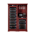 Nuvia 158-Bottle Wooden Wine Cooler Cabinet With Adjustable Temperature And Vacuum Insulation Doors (SAK91827)