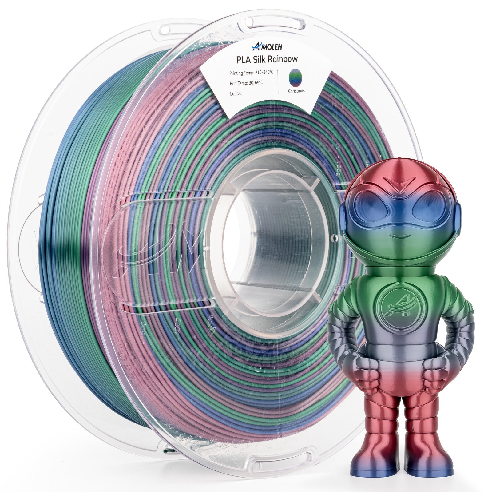 PLA Silk Rainbow 1.75mm, 1KG/2.2LB - The misfit market