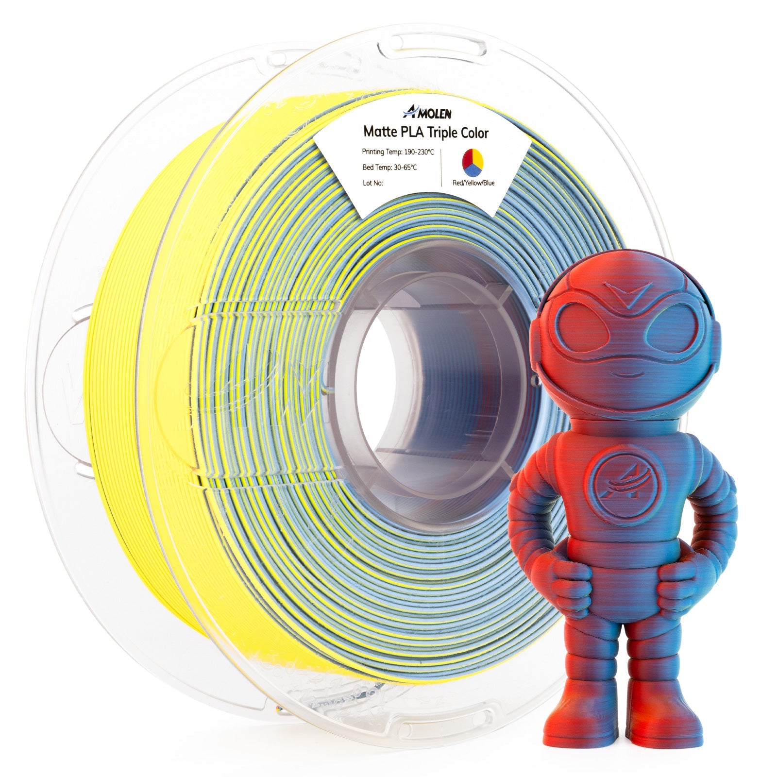 PLA Matte Triple Filament 1.75mm, 1KG/2.2LB - The misfit market