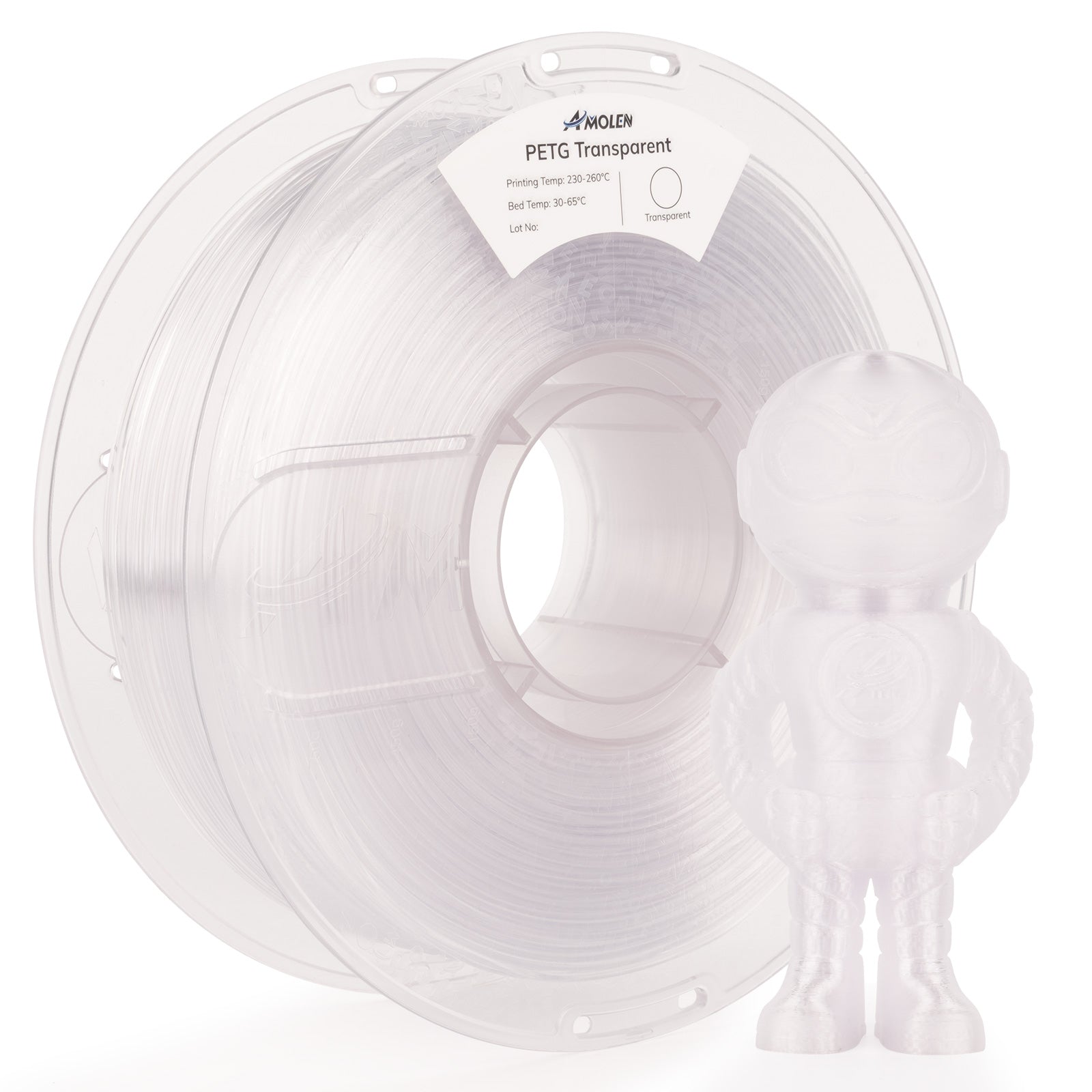 PETG Transparent 1.75mm, 1KG/2.2LB - The misfit market