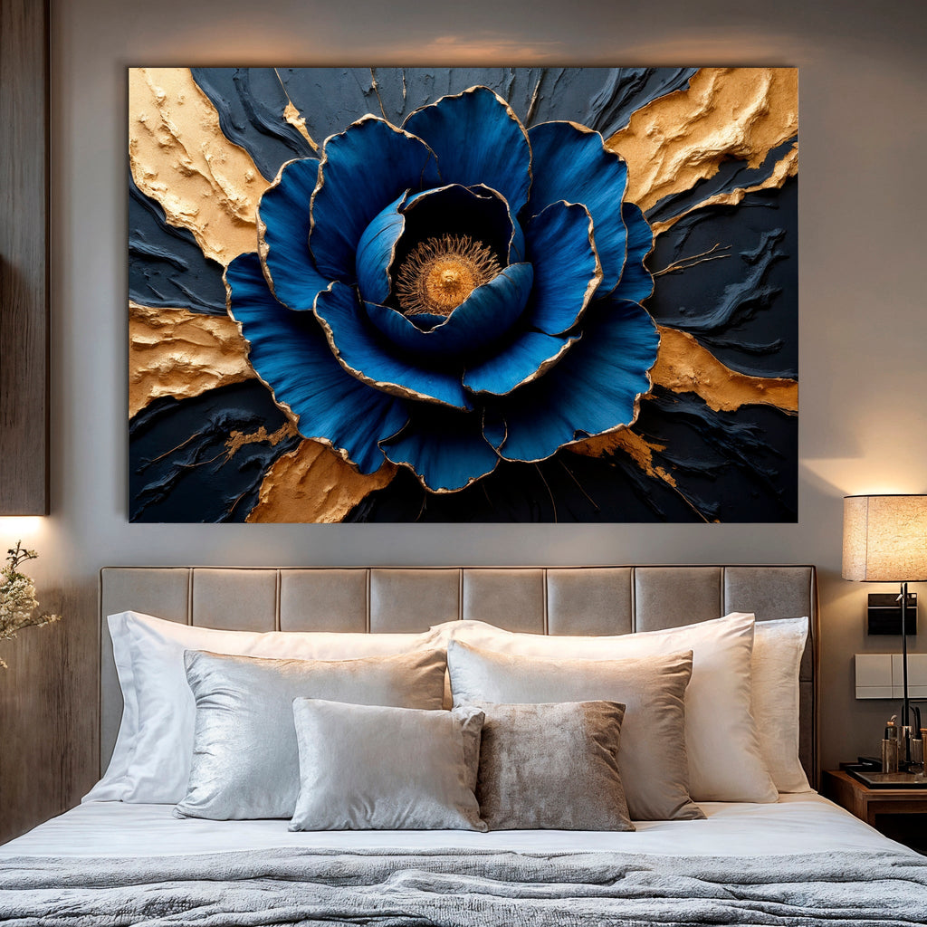 Sapphire Bloom Wall Art - The misfit market