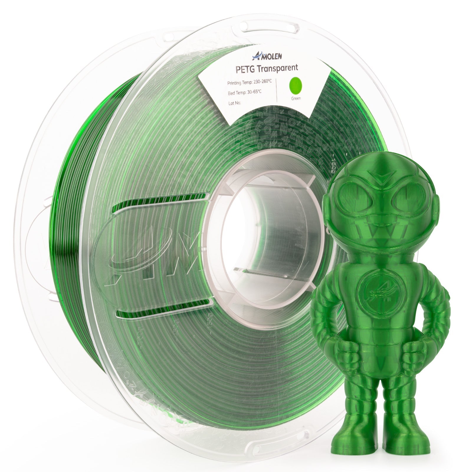 PETG Transparent 1.75mm, 1KG/2.2LB - The misfit market