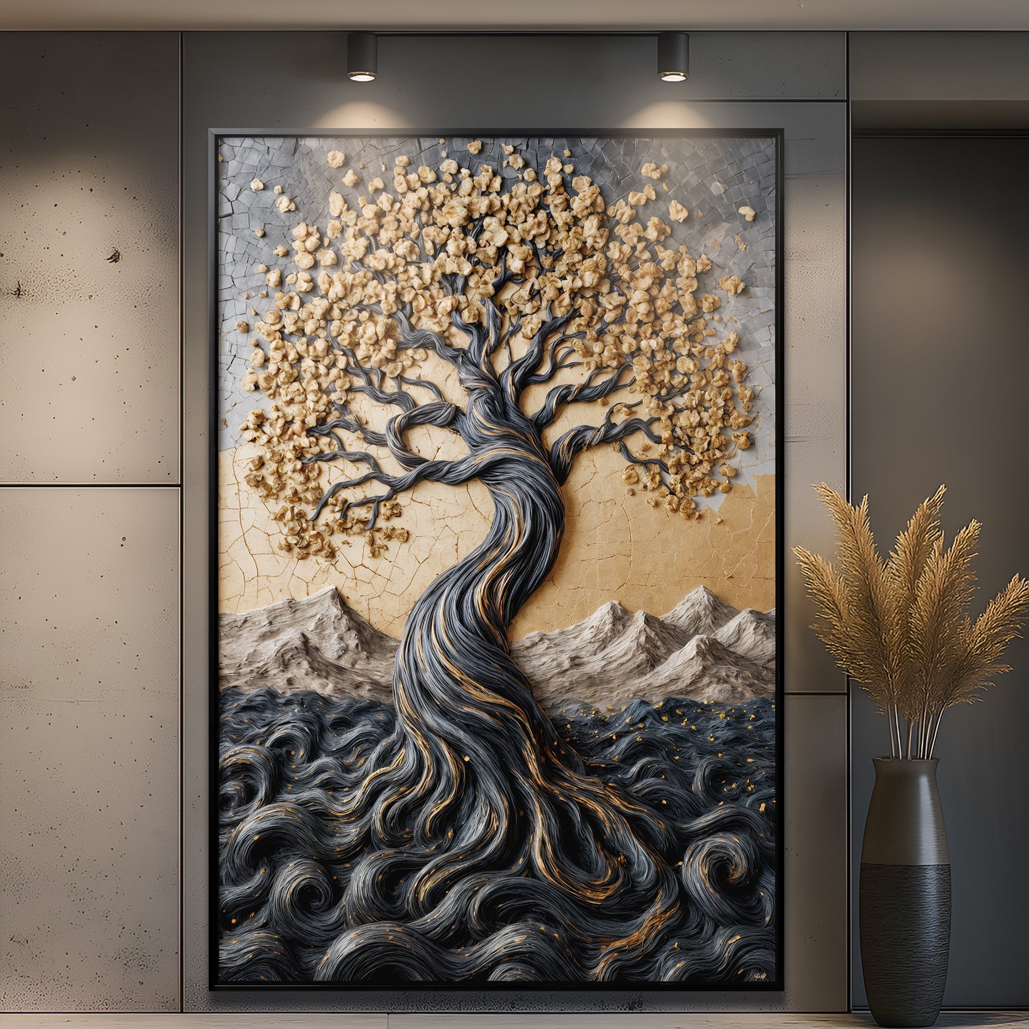 Golden Tree of Life Minimalist Wall Art - The misfit market
