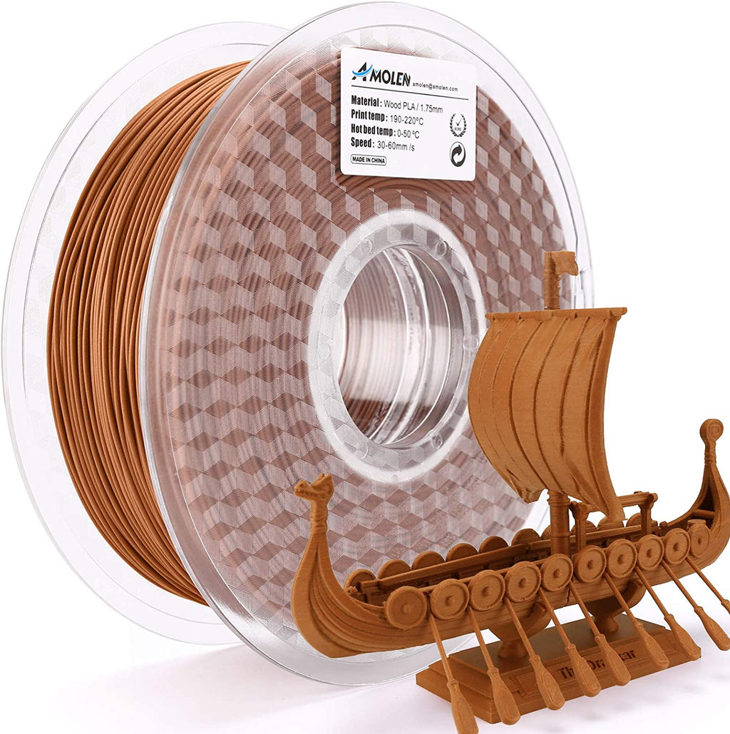 PLA Wood 1.75mm, 1KG/2.2LB - The misfit market