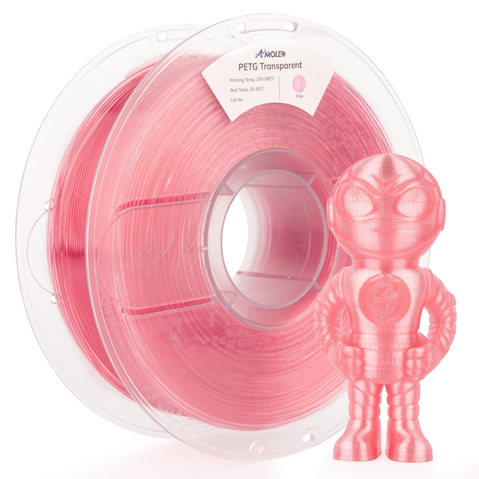 PETG Transparent 1.75mm, 1KG/2.2LB - The misfit market