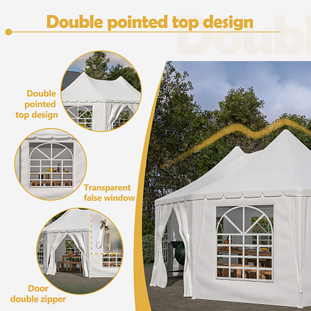 [20X15FT] Extra-Large Heavy-Duty Outdoor Waterproof Party And Wedding Tent With Steel Frame (SAK07645)