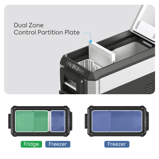 JP40 Pro Dual Zone Wheeled Portable Freezer | ICECO | 40 LT - The misfit market