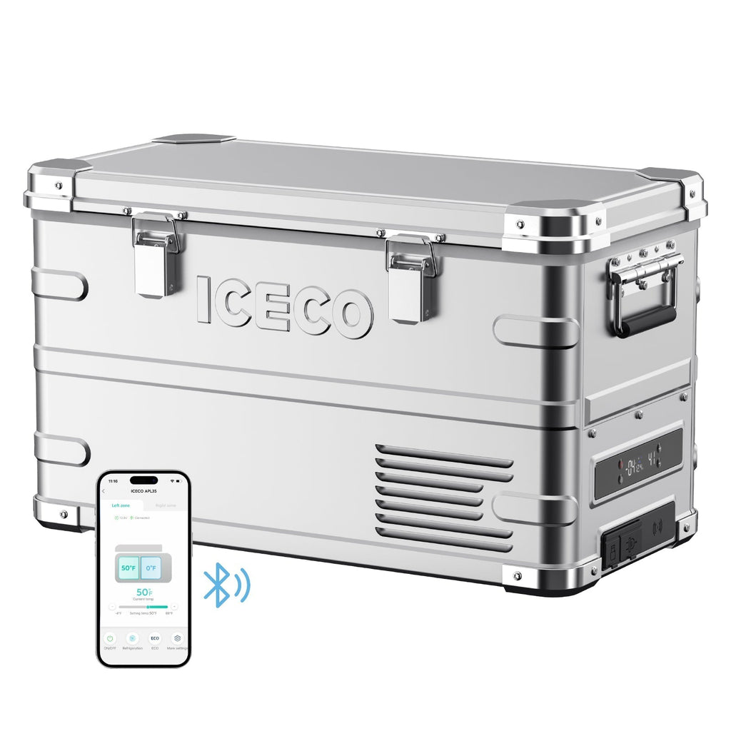 APL35 Dual Zone Aluminum Fridge refrigerator| ICECO | 35 LT - The misfit market