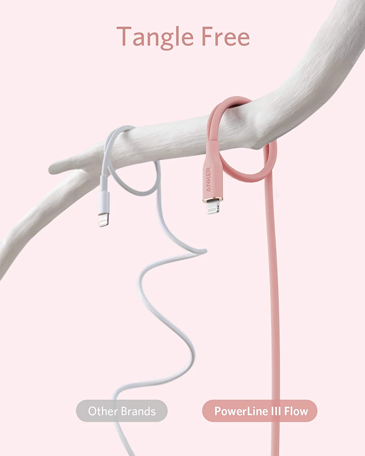 Anker <b>641</b> USB-C to Lightning Cable (Flow, 3 ft Silicone) - The misfit market