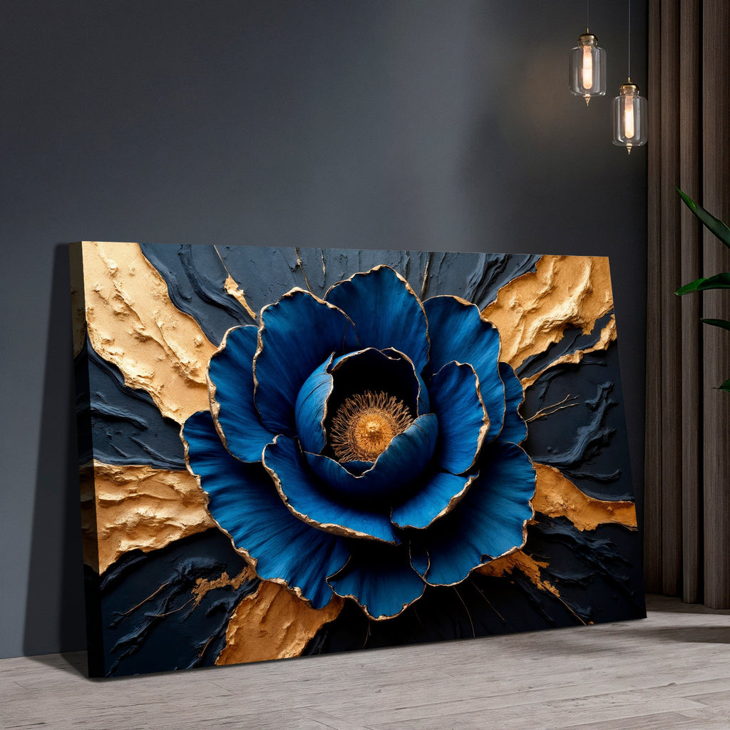 Sapphire Bloom Wall Art - The misfit market
