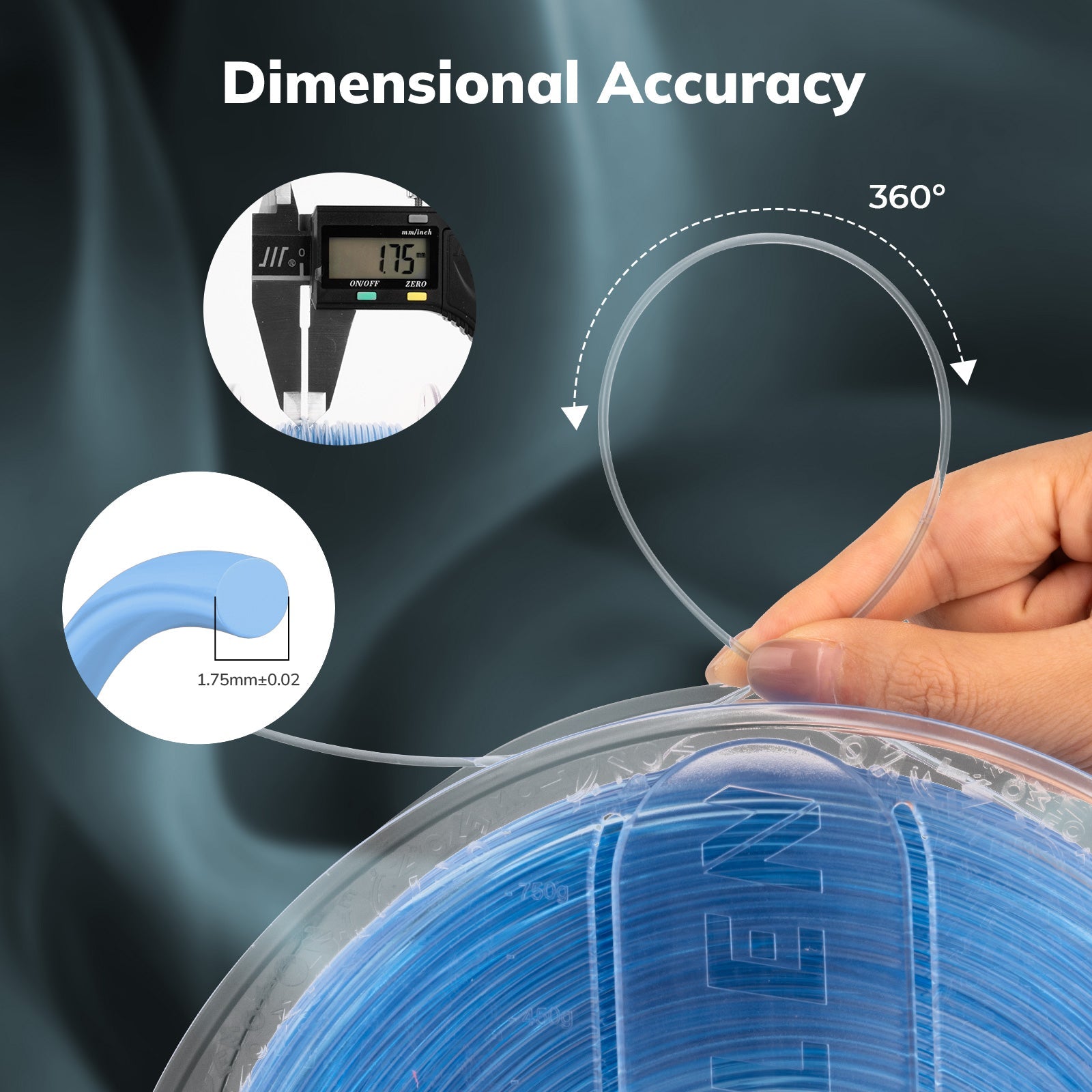 PETG Transparent 1.75mm, 1KG/2.2LB - The misfit market