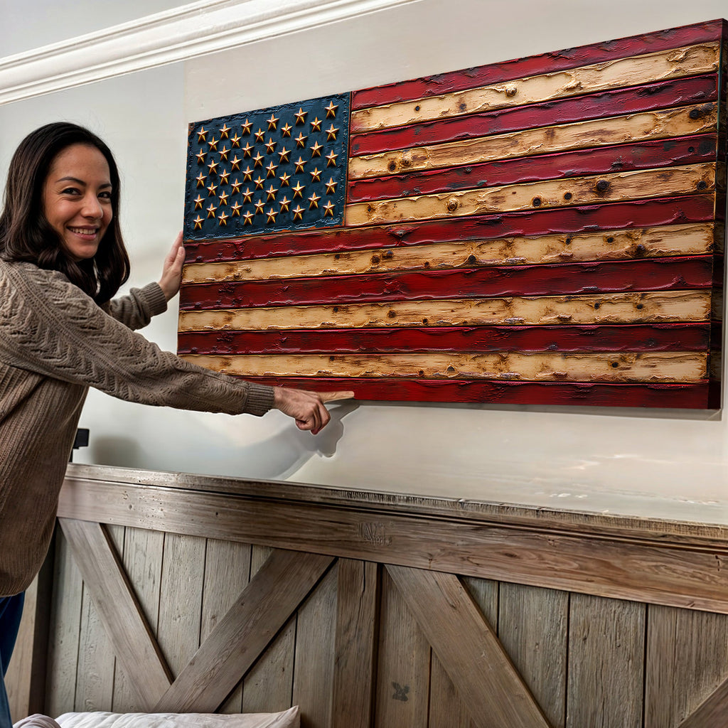 Old Glory American Flag Wall Art - The misfit market