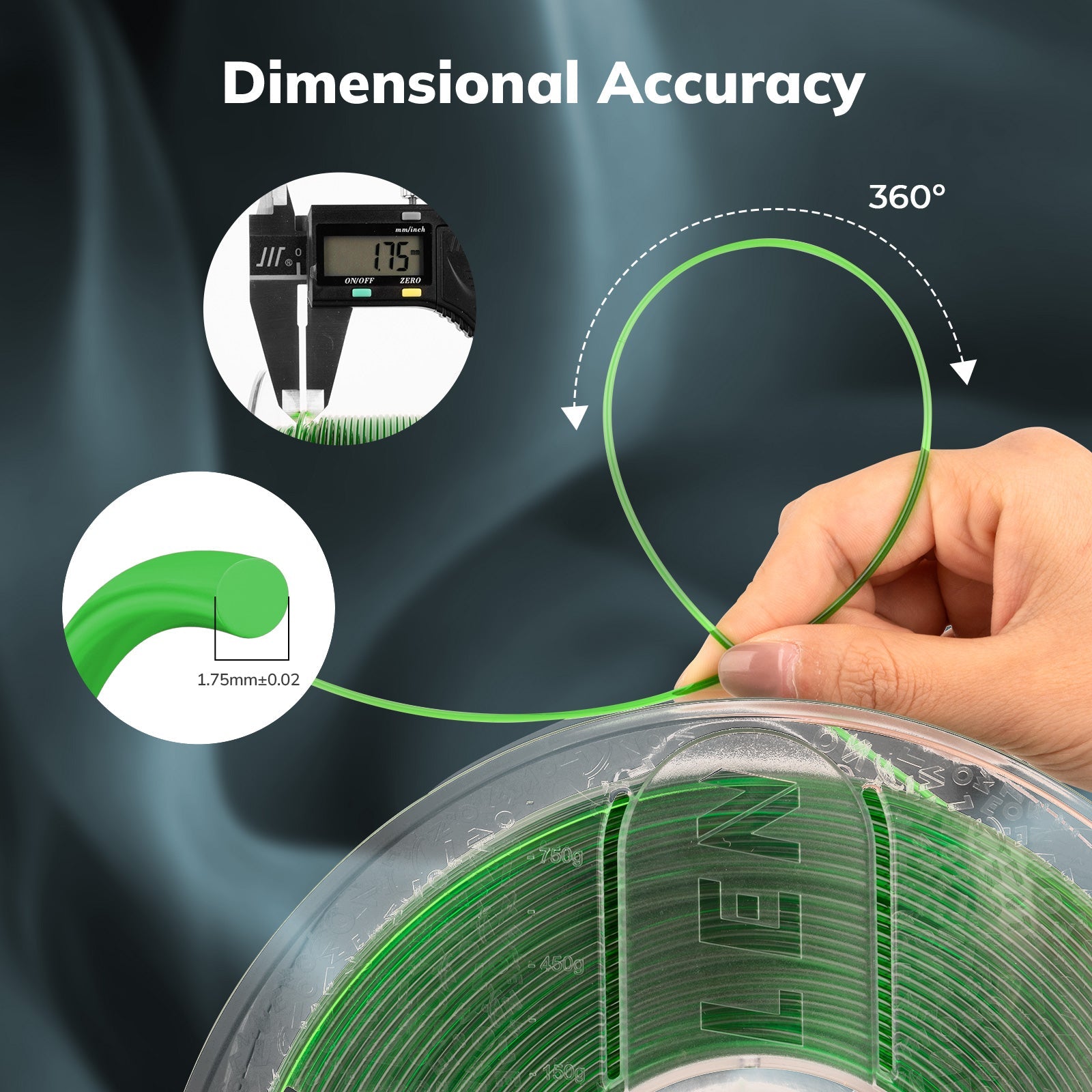 PETG Transparent 1.75mm, 1KG/2.2LB - The misfit market