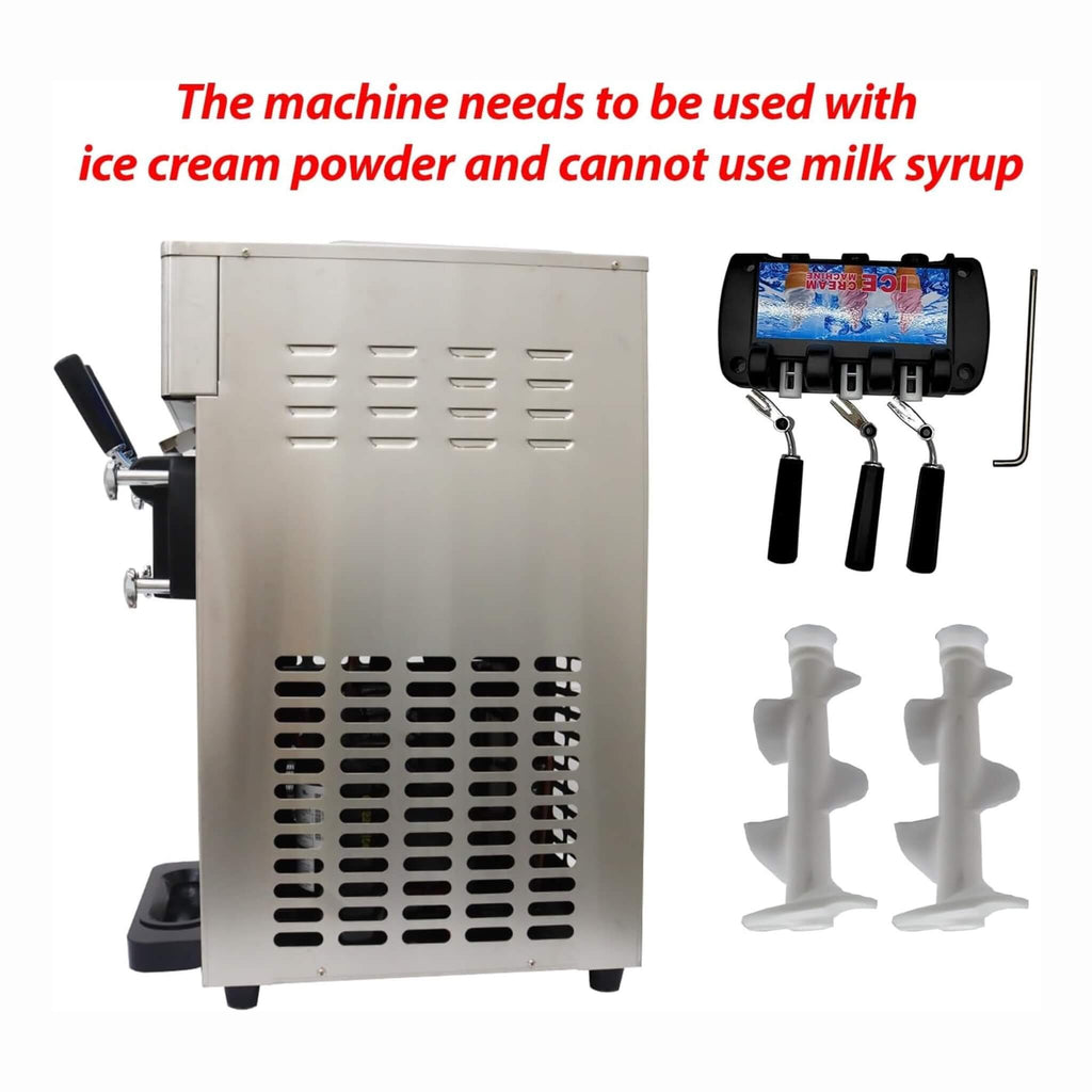 3-Flavor 9L Commercial 1200W Countertop Soft Serve Machine (SAK51986)