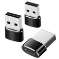 3-Pack: USB C Type C Female to Type A Male Port Converter