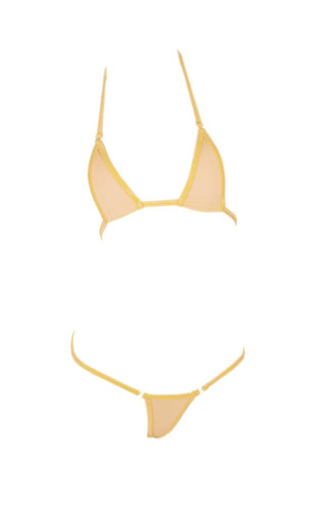 LinvMe Women's Extreme Sexy Hot Silk Micro Bikinis Set Mini Thong Swimwear