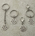 Witchy Pentacle Zipper Pull Bag Charm Keychain - The misfit market