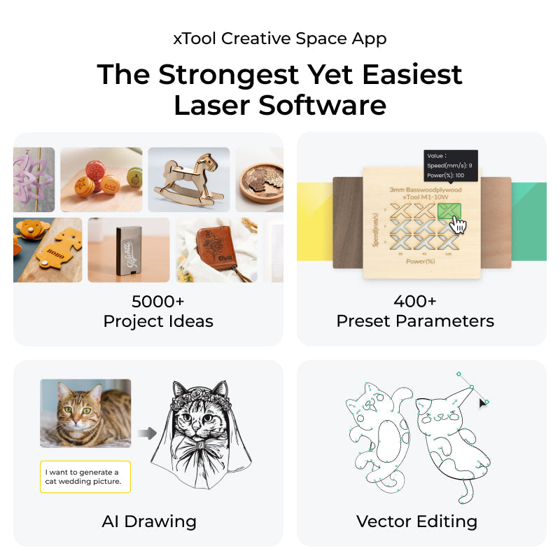 xTool S1 Enclosed Diode Laser Cutter - The misfit market