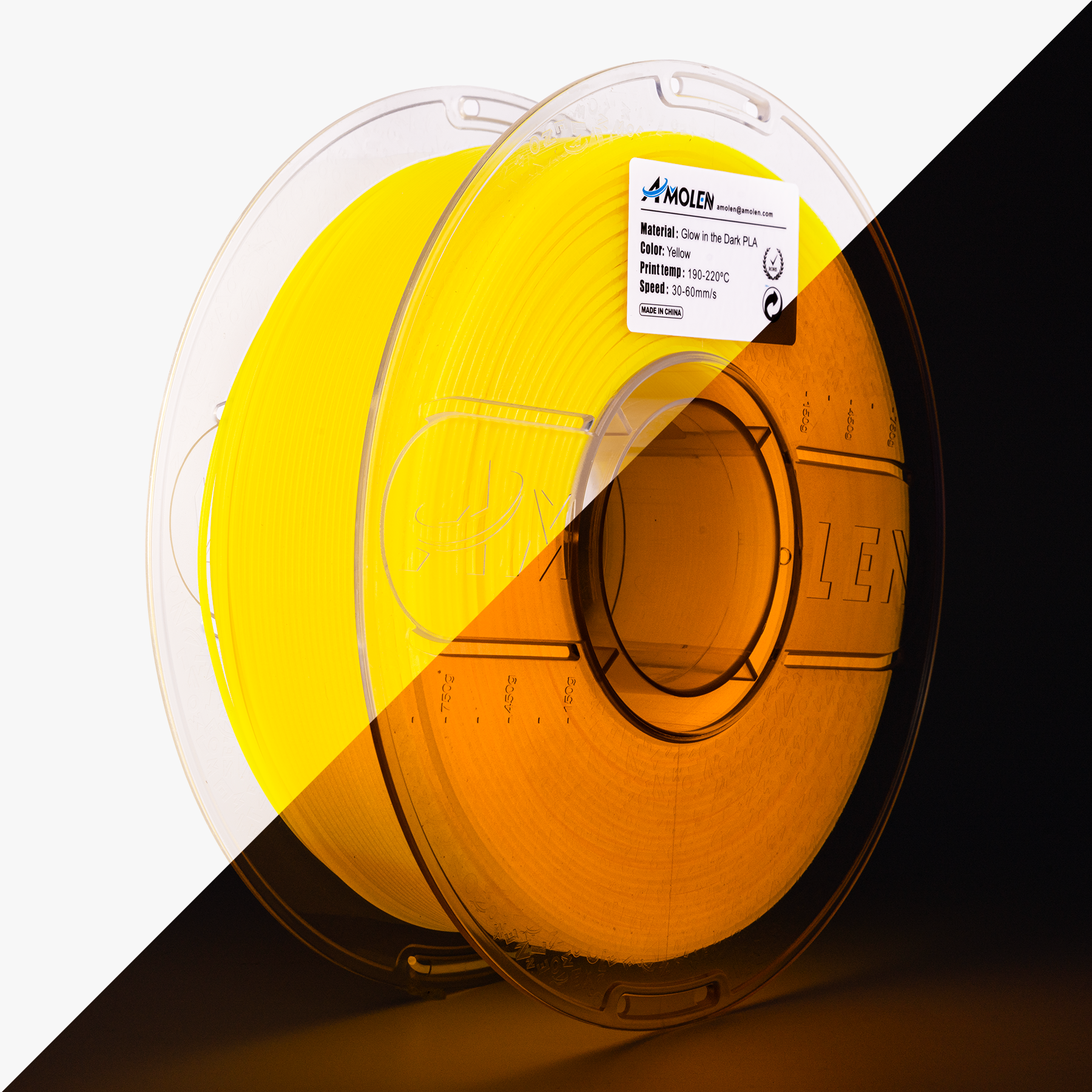 PLA Glow-in-the-Dark 1.75mm, 1KG/2.2LB - The misfit market