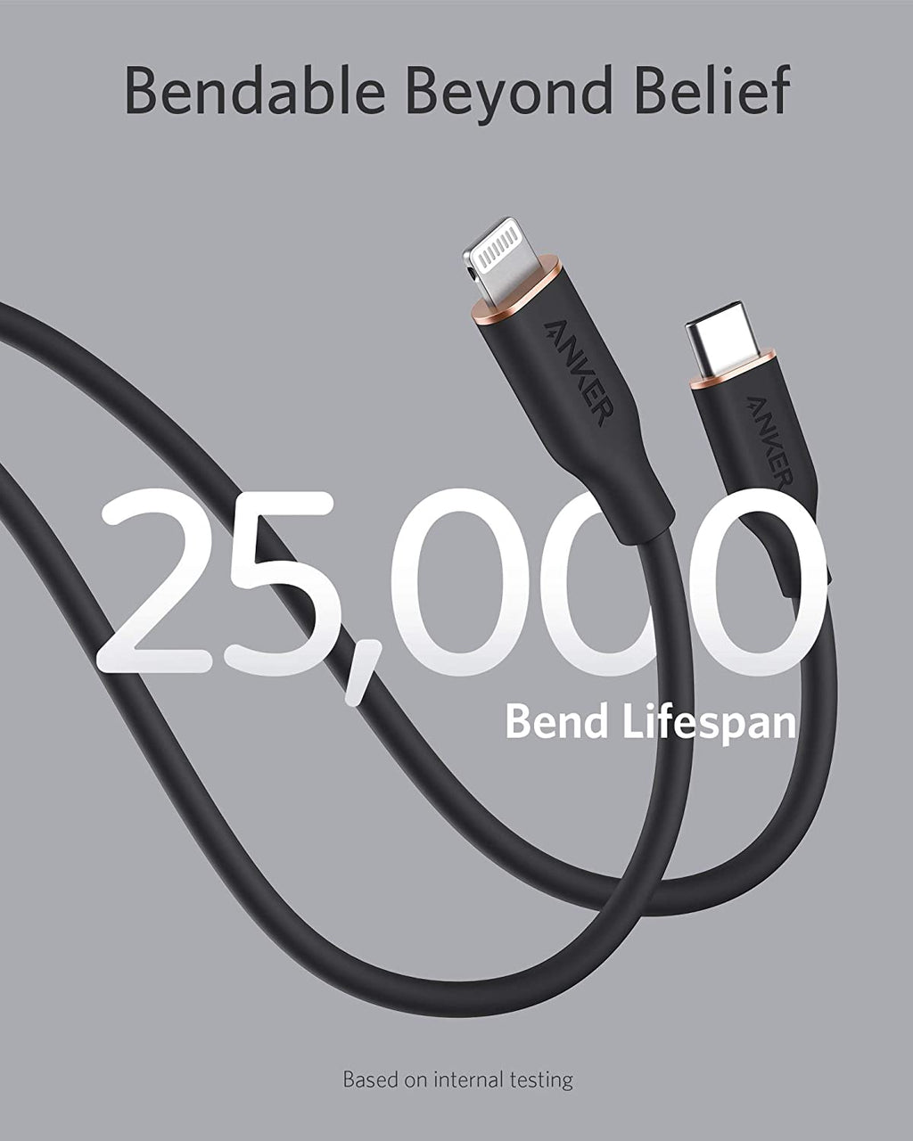 Anker <b>641</b> USB-C to Lightning Cable (Flow, 3 ft Silicone) - The misfit market