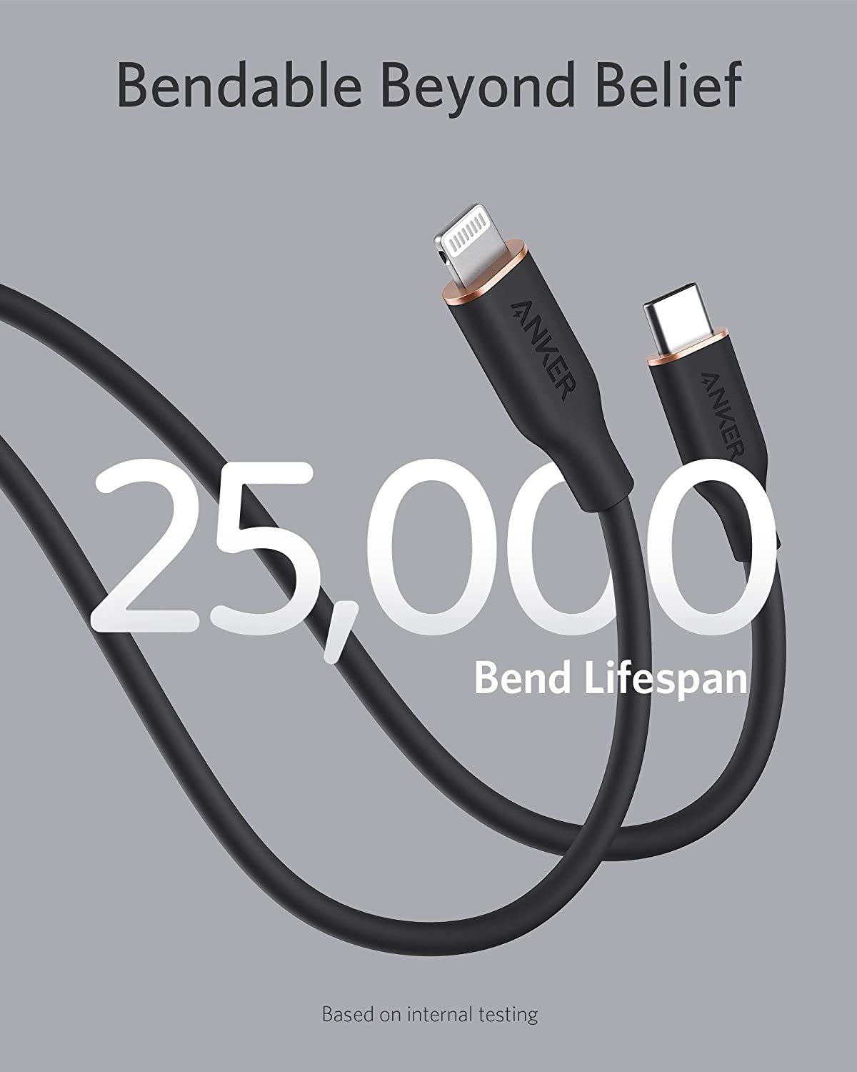 Anker <b>641</b> USB-C to Lightning Cable (Flow, 3 ft Silicone) - The misfit market