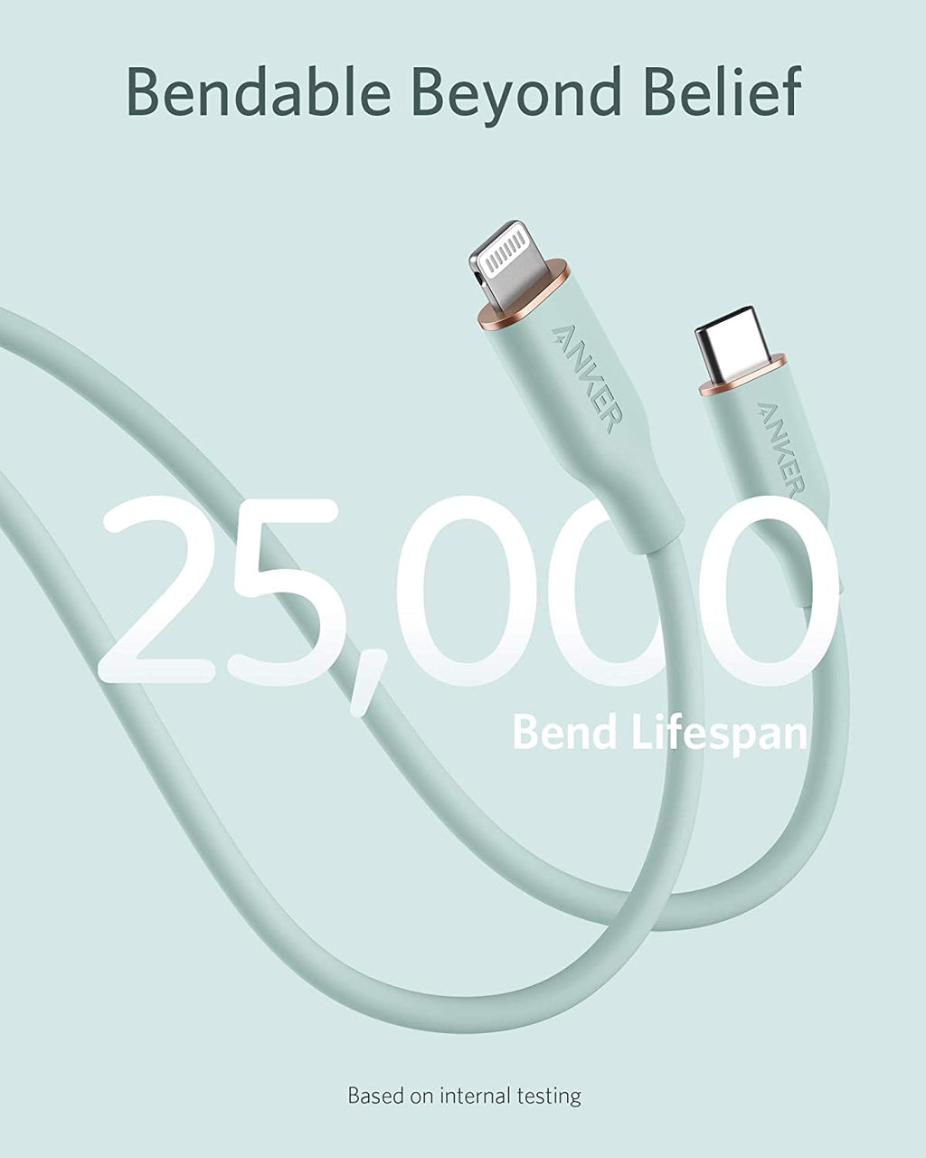 Anker <b>641</b> USB-C to Lightning Cable (Flow, 3 ft Silicone) - The misfit market