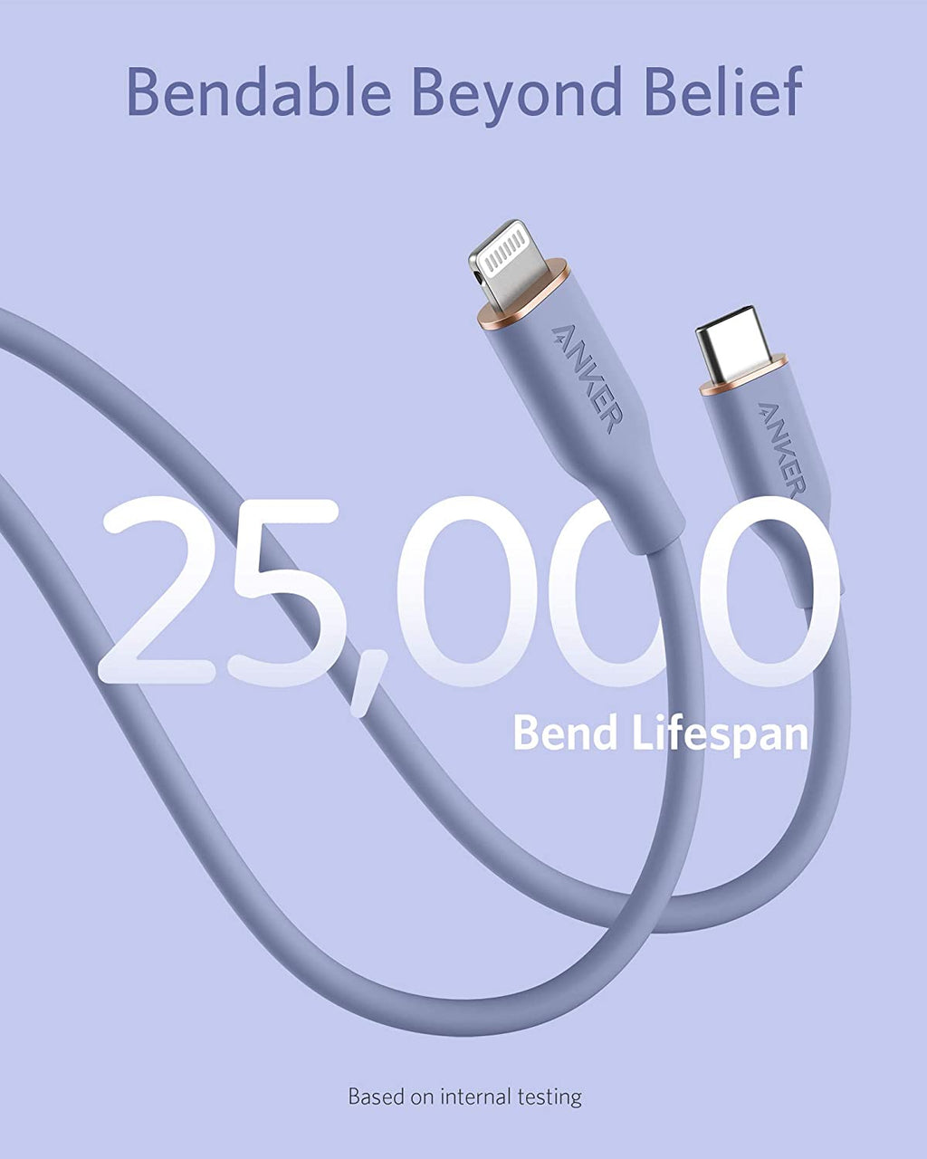 Anker <b>641</b> USB-C to Lightning Cable (Flow, 3 ft Silicone) - The misfit market