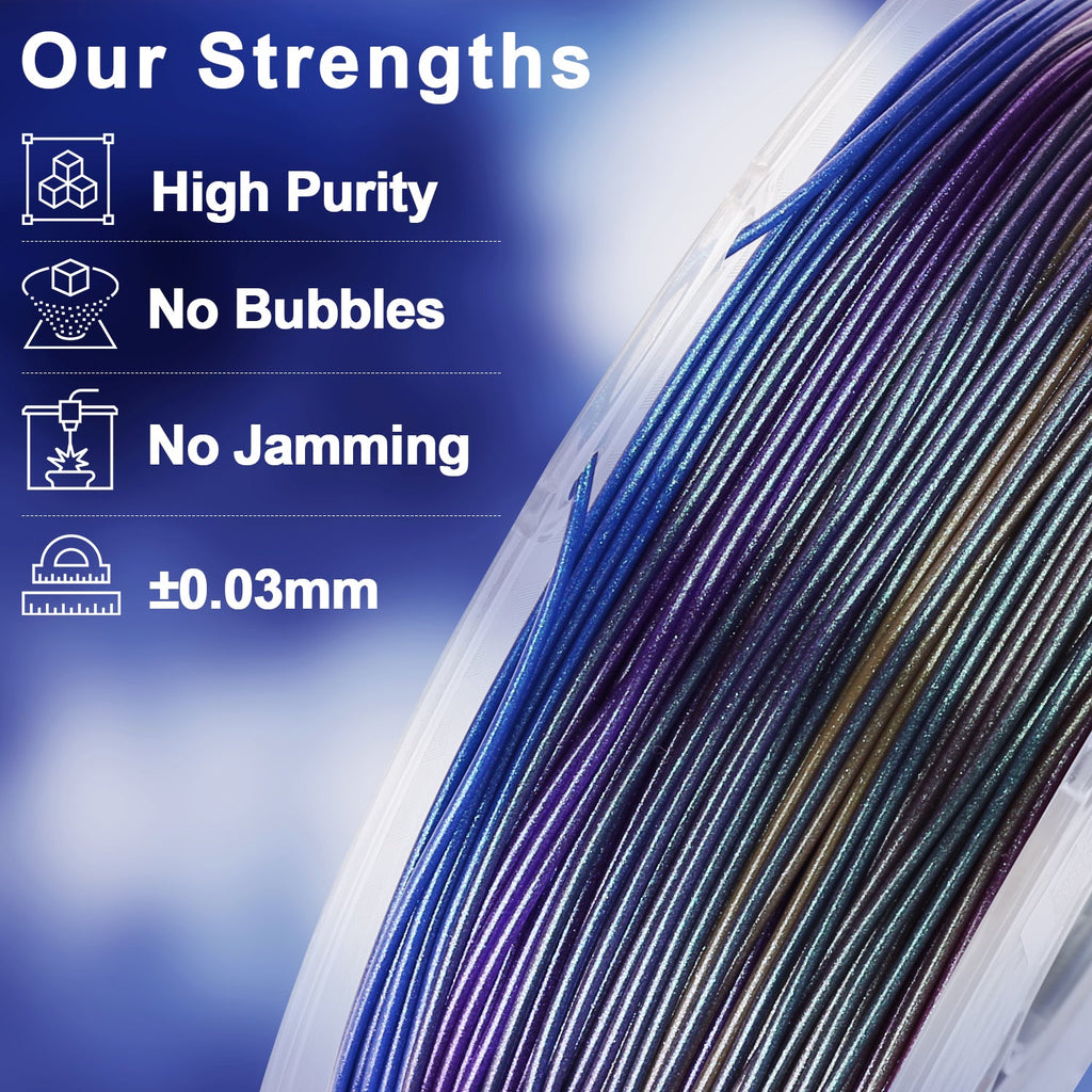 PLA Galaxy / Sparkle & Shiny 1.75mm, 1KG/2.2LB - The misfit market