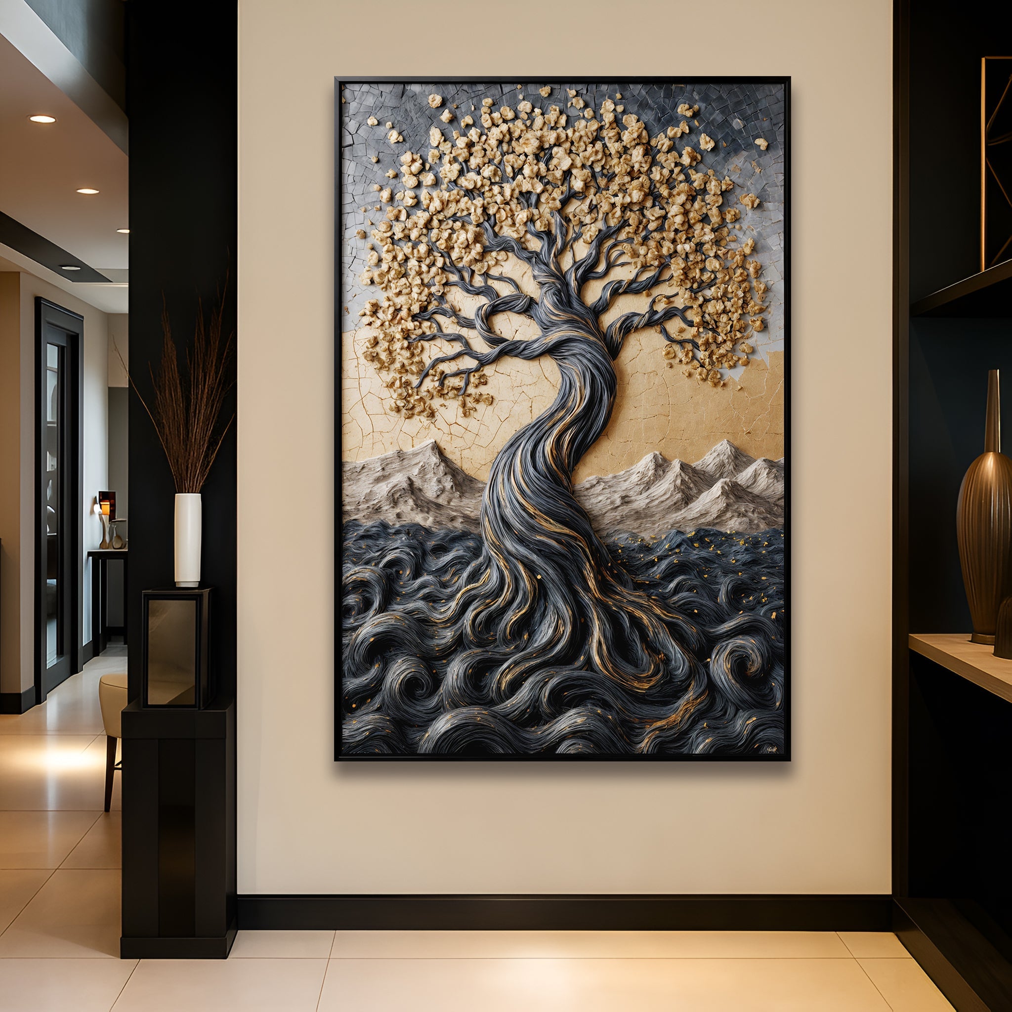 Golden Tree of Life Minimalist Wall Art - The misfit market