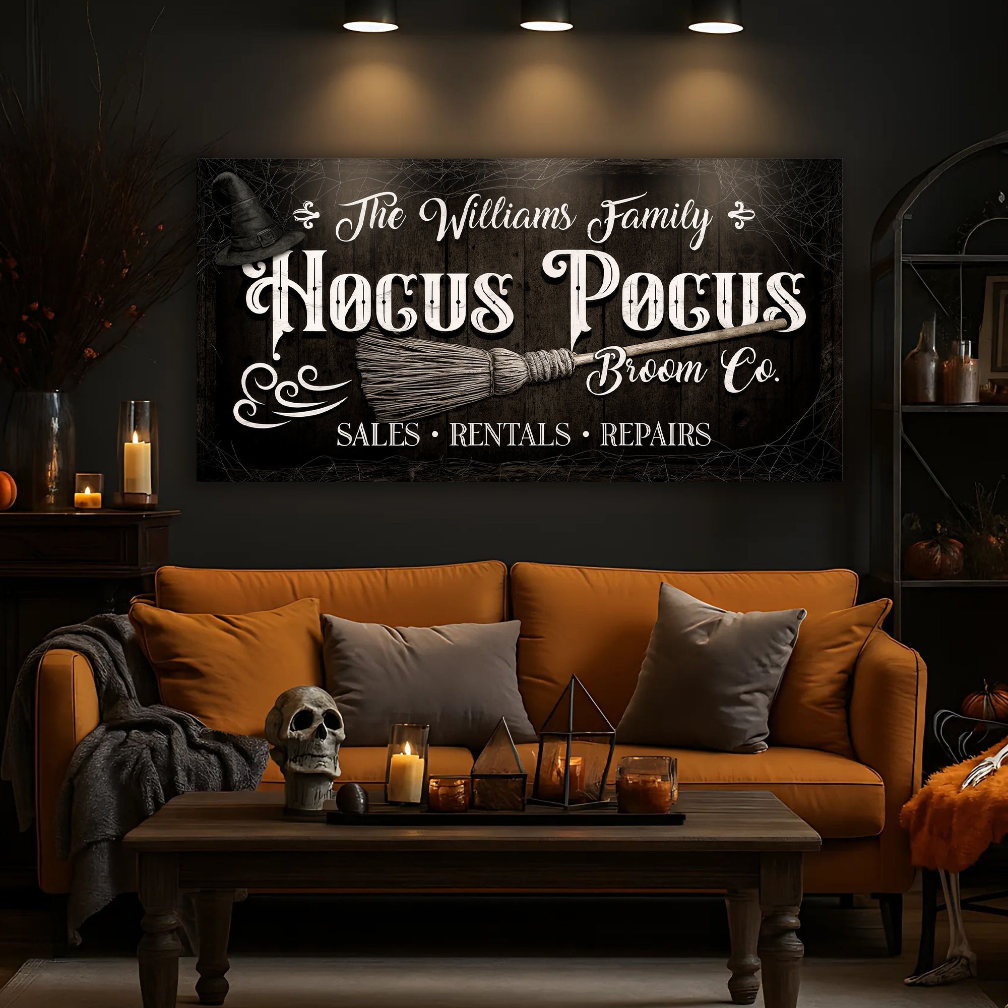 Personalized Hocus Pocus Broom Co. Wall Sign - The misfit market