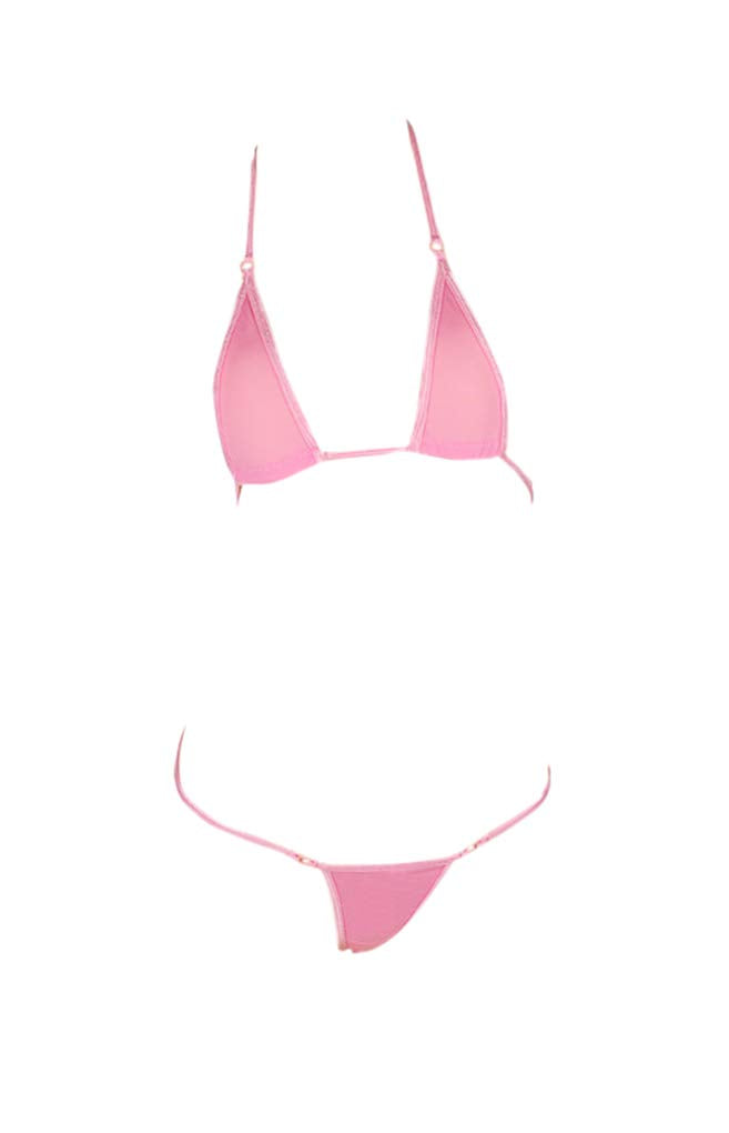 LinvMe Women's Extreme Sexy Hot Silk Micro Bikinis Set Mini Thong Swimwear