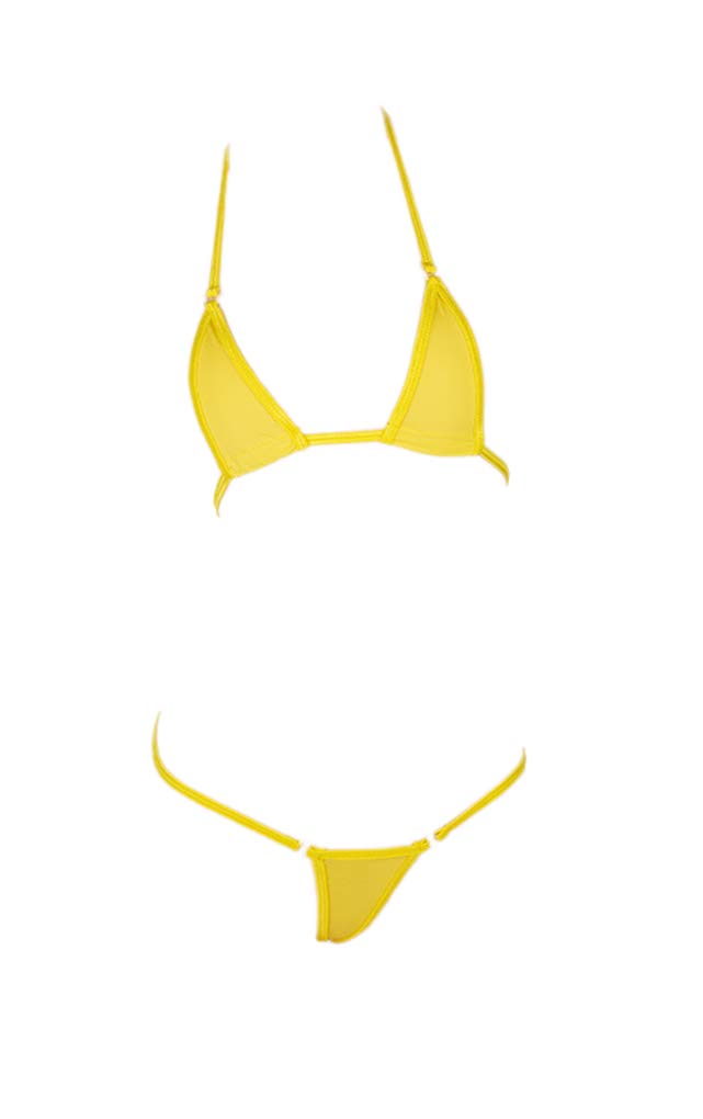 LinvMe Women's Extreme Sexy Hot Silk Micro Bikinis Set Mini Thong Swimwear