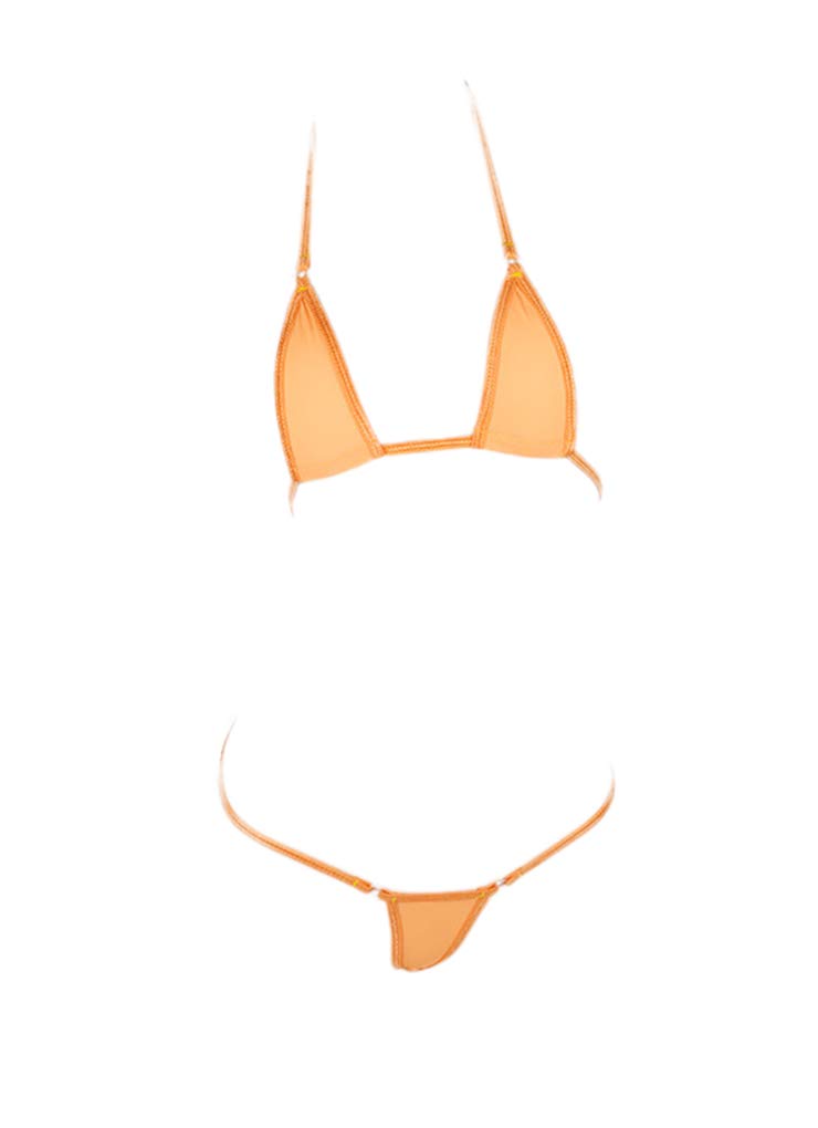 LinvMe Women's Extreme Sexy Hot Silk Micro Bikinis Set Mini Thong Swimwear