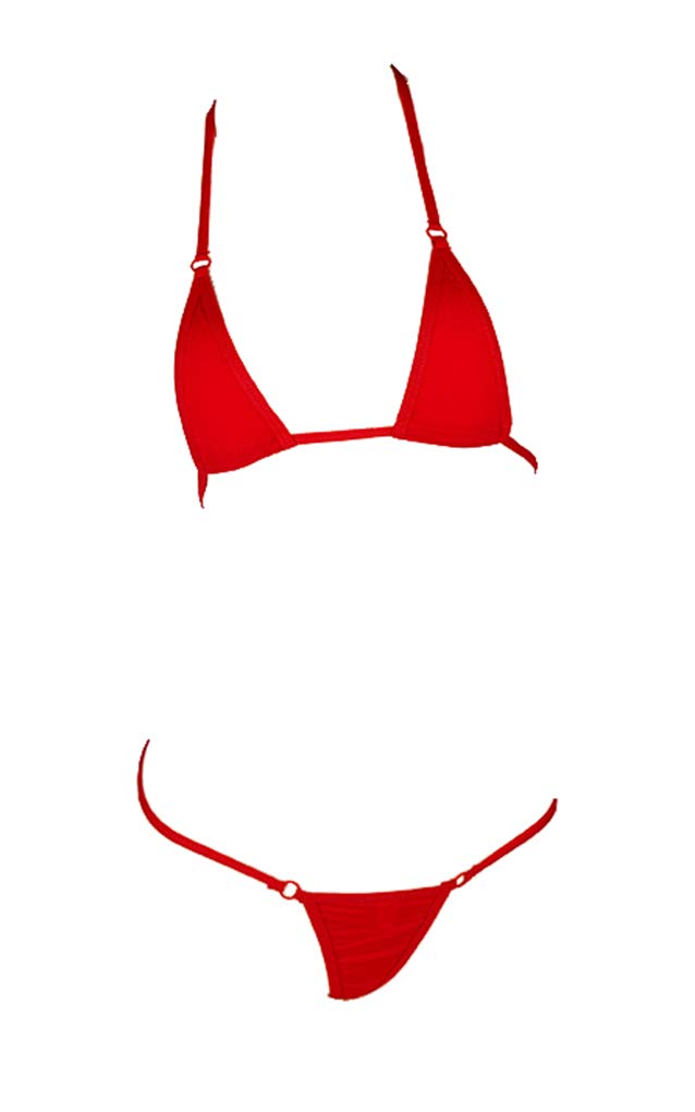 LinvMe Women's Extreme Sexy Hot Silk Micro Bikinis Set Mini Thong Swimwear