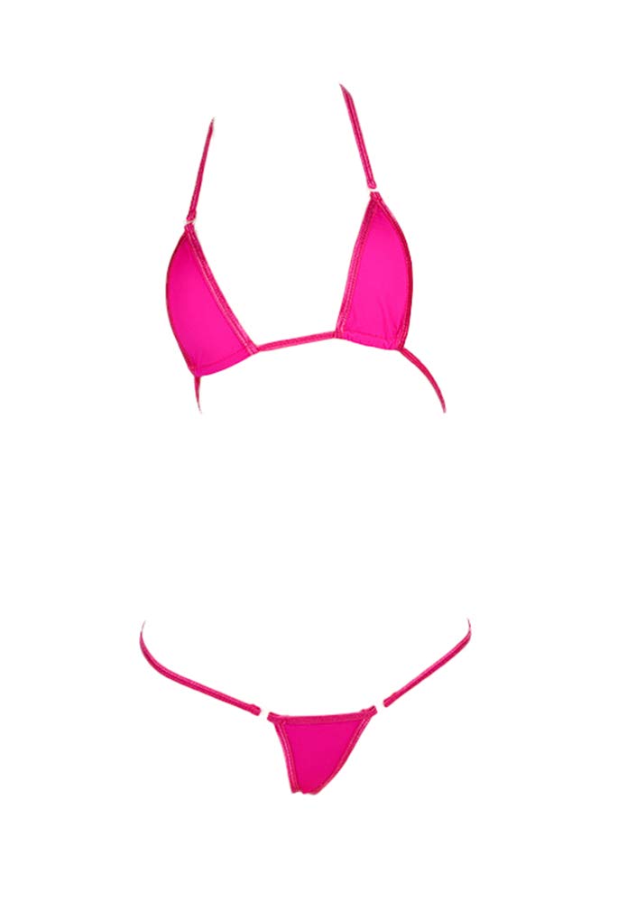 LinvMe Women's Extreme Sexy Hot Silk Micro Bikinis Set Mini Thong Swimwear