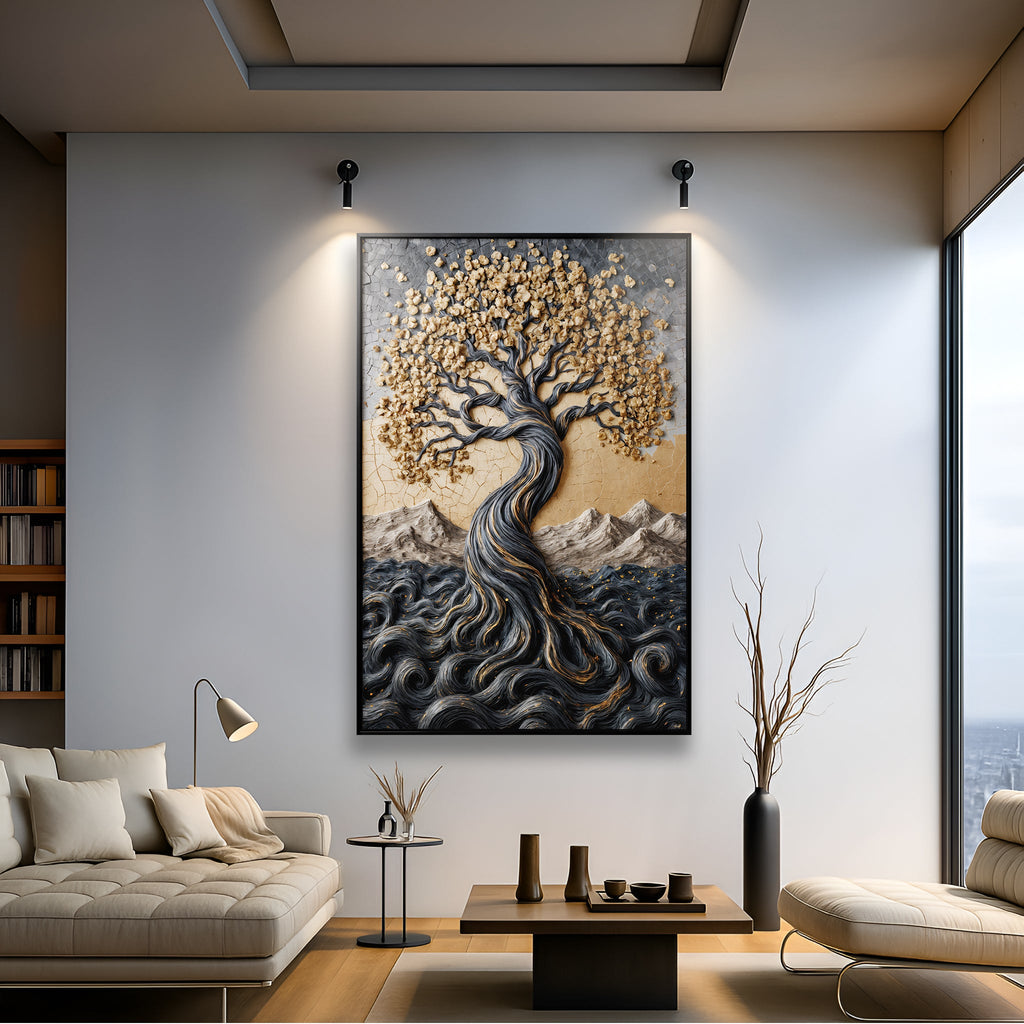 Golden Tree of Life Minimalist Wall Art - The misfit market