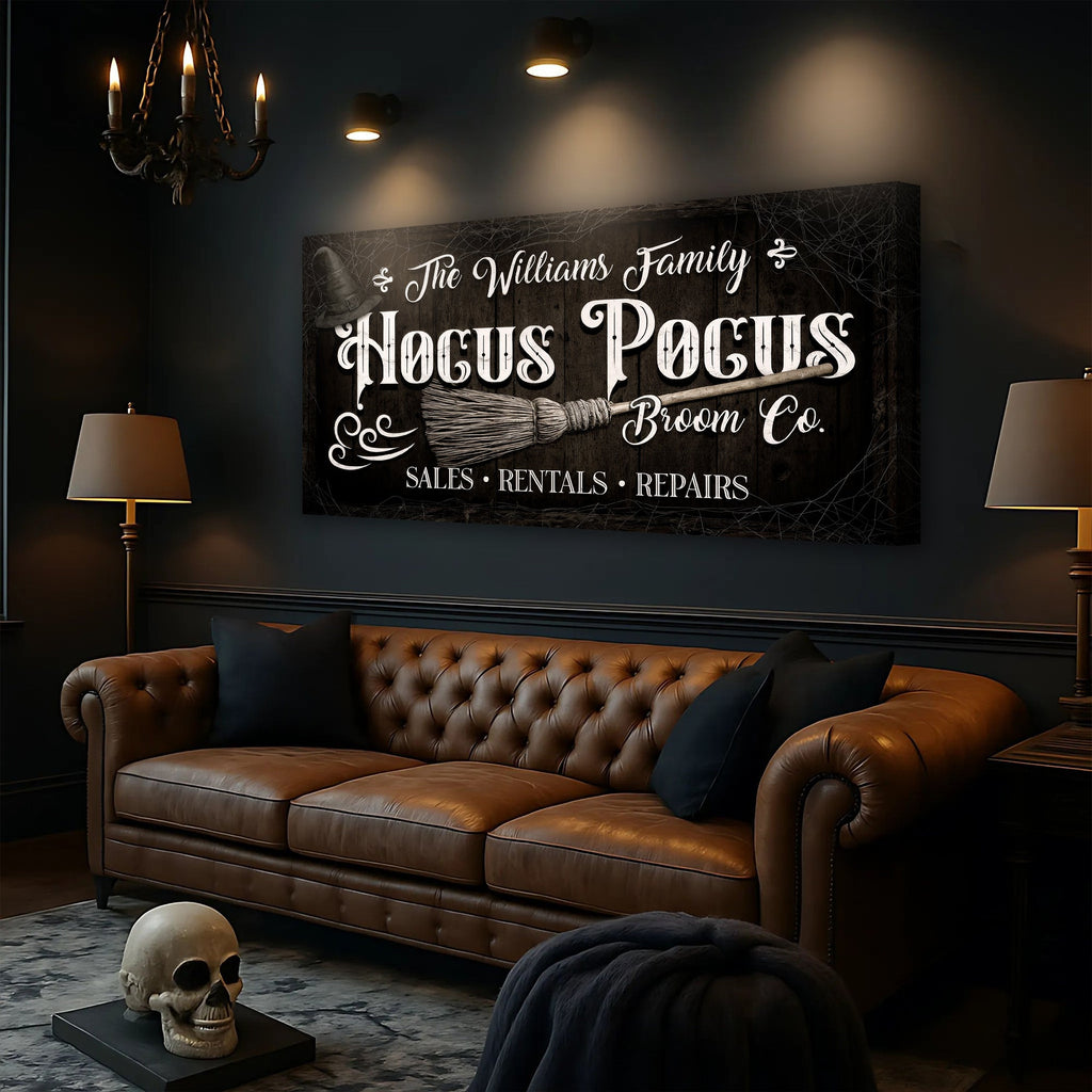 Personalized Hocus Pocus Broom Co. Wall Sign - The misfit market