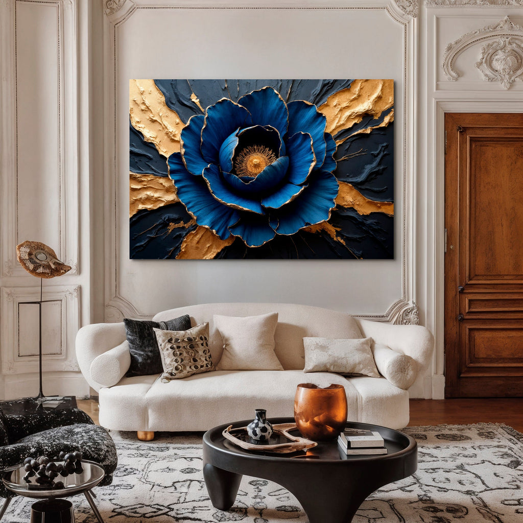 Sapphire Bloom Wall Art - The misfit market