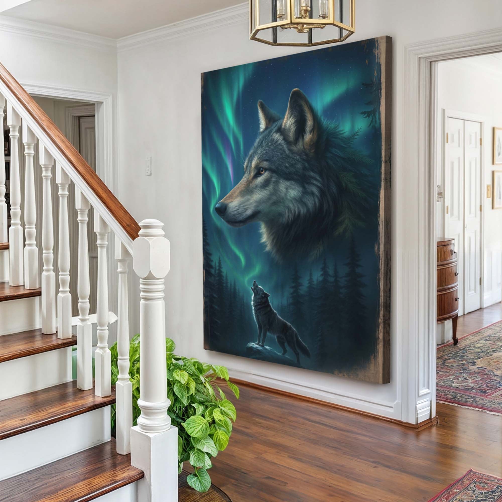 Wolf Double Exposure Wall Art IV - The misfit market