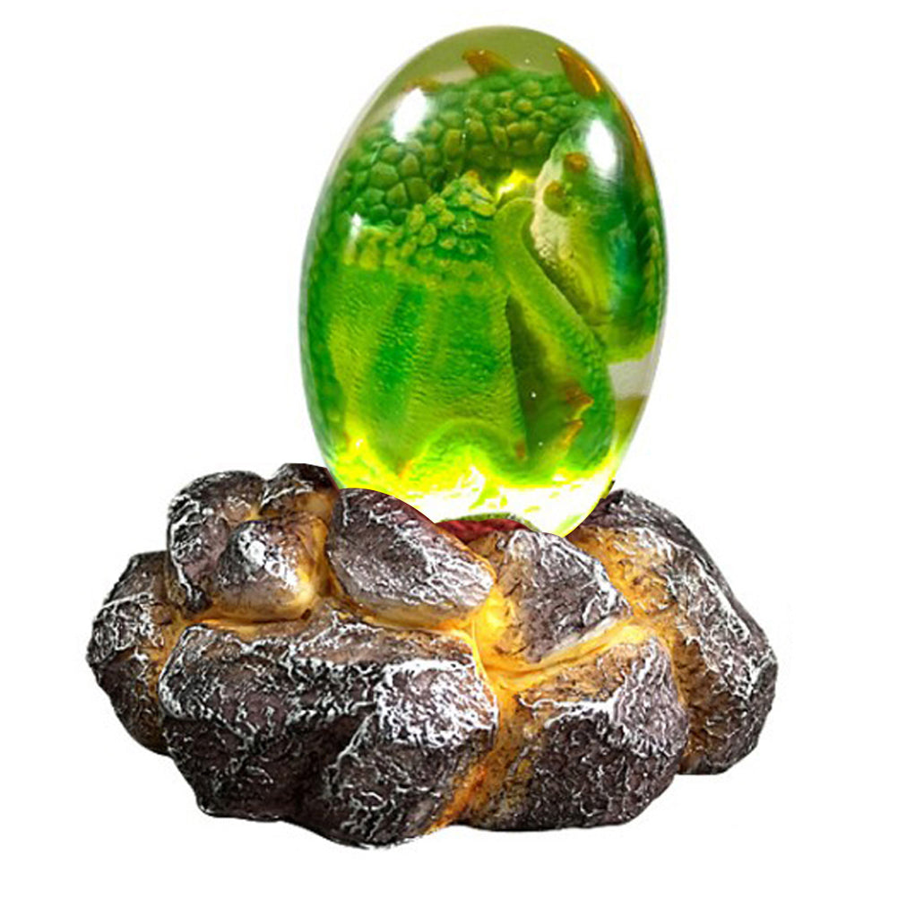 LED Lava Dragon Egg Statue Resin Ornament - The misfit market