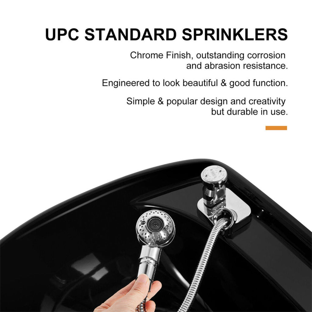 53-Inch Large Premium Salon Barber Backwash Shampoo Chair W/ Bowl, Sink & Footrest (SAK18745)